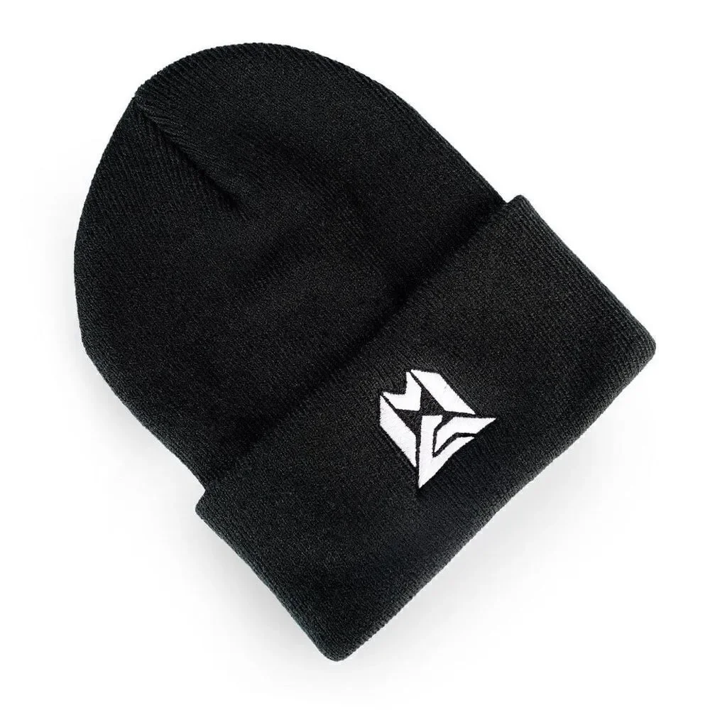 MG Cuff Knit Beanie Hat Black OS NWOT